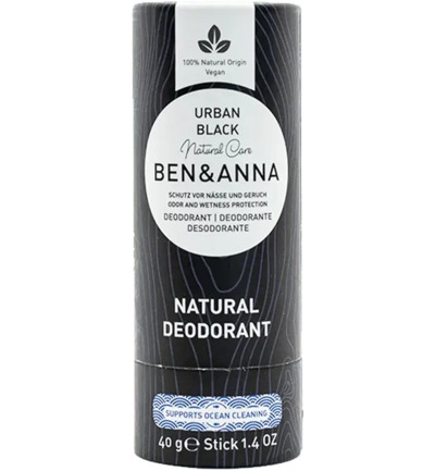 Ben & Anna Deodorant urban black papertube (40 gr)