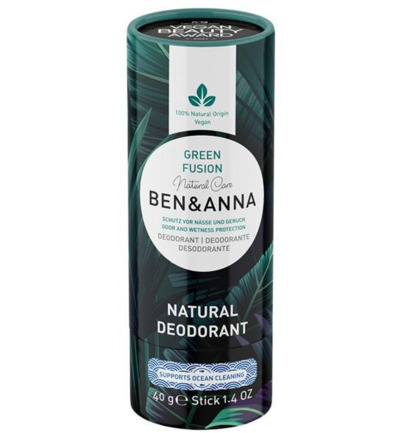 Ben & Anna Deodorantgreen fusion papertube (40 gr)