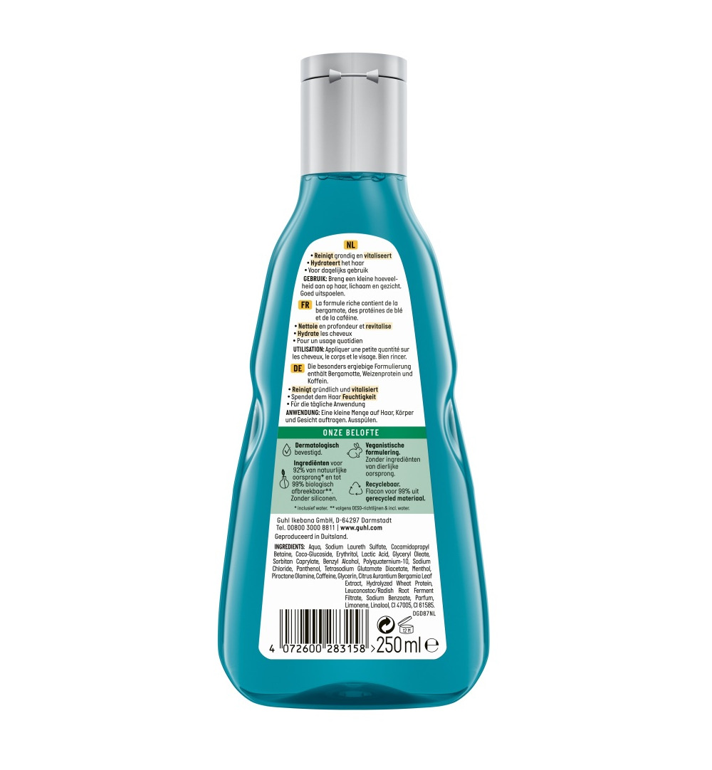 Guhl Man 3-in-1 frisheid & verzorging shampoo (250 ml)