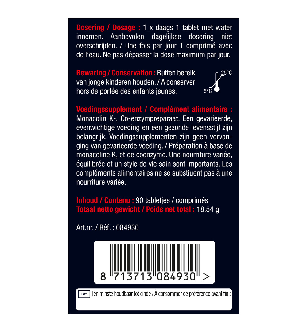 Lucovitaal Rode Gist RIjst & Co-Enzym Q10 (90 tabletjes) - image 6