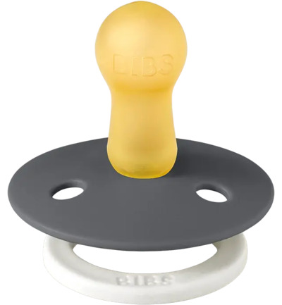 Bibs Fopspeen maat 2 - iron/baby blue night 2pack (2 stuks)