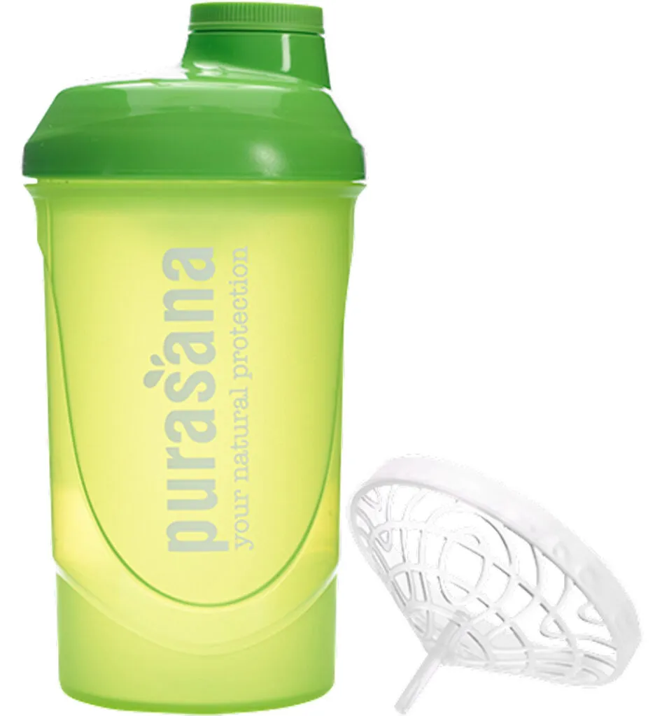 Purasana Plastic shaker 500mlgroen (1 stuk)