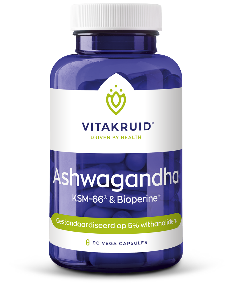 Vitakruid Ashwagandha 5% Withanoliden Ksm-66® & Bioperine® (90 vega capsules)
