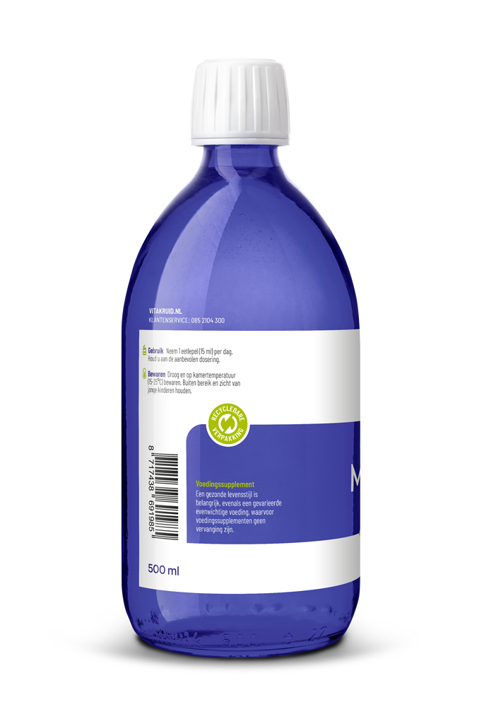 Vitakruid Mct Olie C8 100% Zuivere & Duurzame Kokosolie (500 ml)