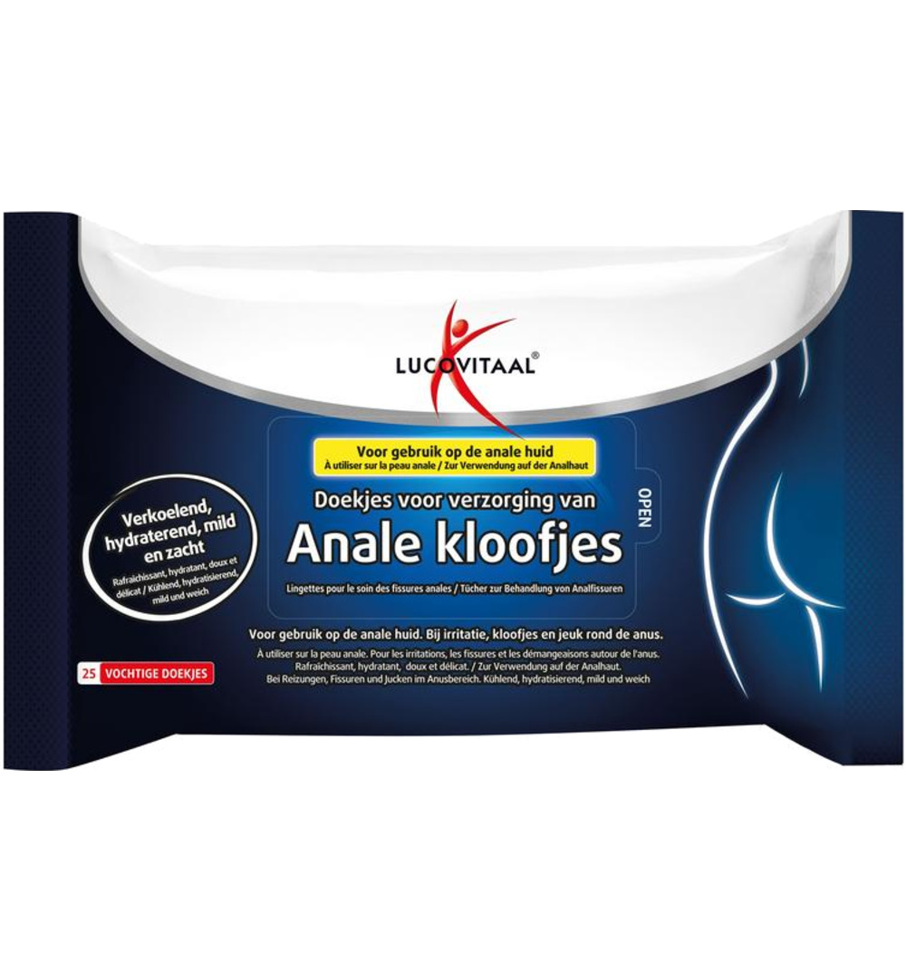 Lucovitaal Anale Kloofjes Doekjes (25 stuks)