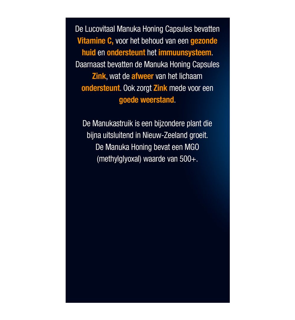 Lucovitaal Manuka Honing Zink (30 capules) - image 5