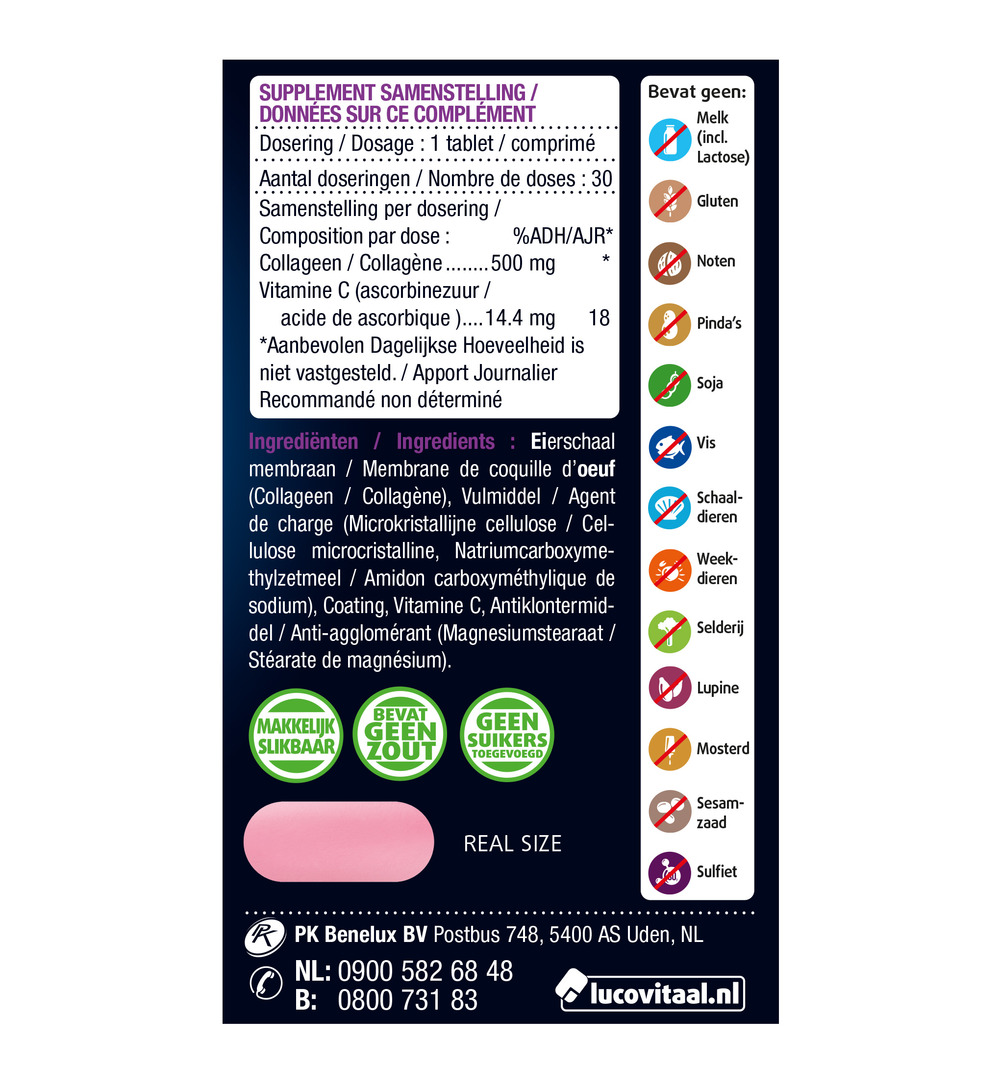 Lucovitaal Super Collageen Vega (30 tabletten) - image 2