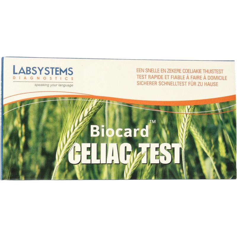 Biocard Coeliakie - gluten overgevoeli gheid test (1 stuk)
