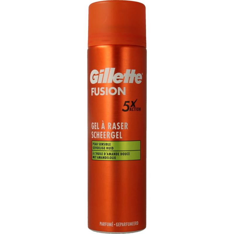 Gillette Fusion shaving gel sensitive (200 ml)