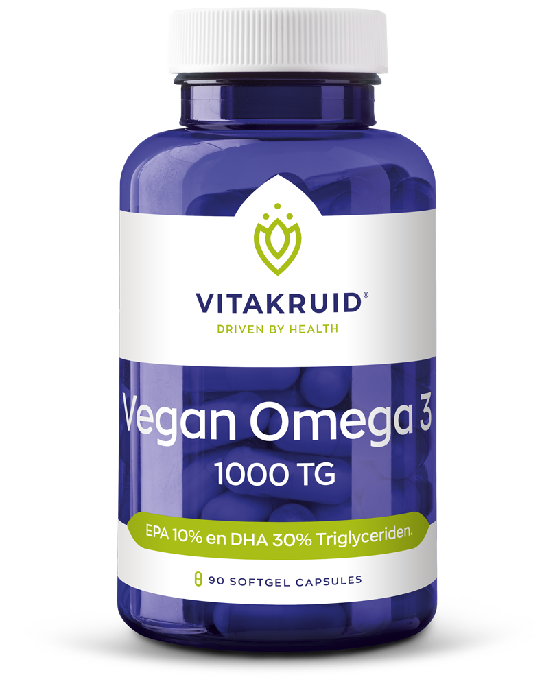 Vitakruid Vegan Omega 3 1000 Tryglyceriden 300 Dha 100 Epa (90 softgels)