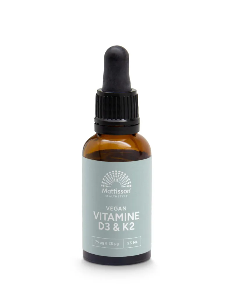 Mattisson Vitamine D3/K2 75Mcg/36Mcg Veg An Druppels (25 ml)