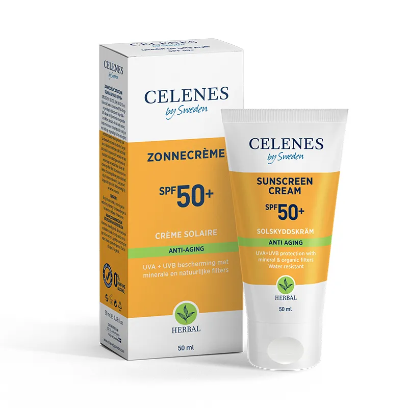 Celenes Herbal sunscreen cream anti-aging SPF50+ (50 ml)