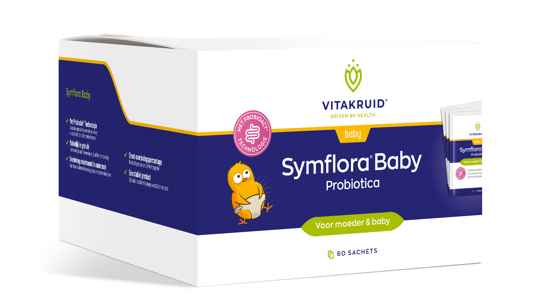 Vitakruid Symflora® Baby Probiotica Voor Moeder & Baby (60 zakjes)