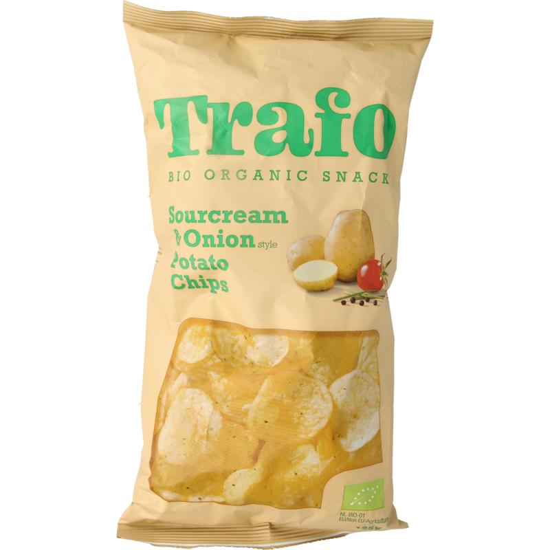 Trafo Chips sour cream & onion bio (125 gr)