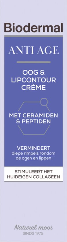 Biodermal Anti Age Oog- en Lipcontour Creme (15 ml)