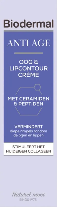 Biodermal Anti Age Oog- en Lipcontour Creme (15 ml)