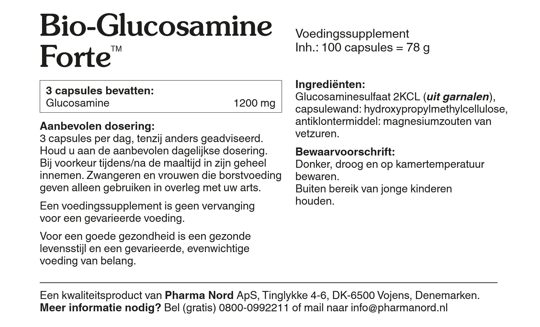Pharma Nord Bio Glucosamine Forte (100 capsules)