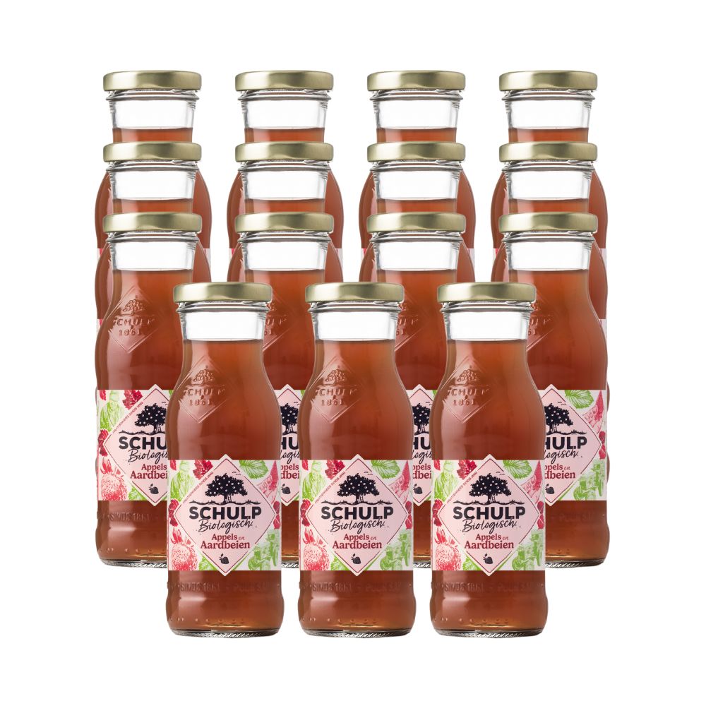 Schulp Appel & Aardbeisap Bio 15 Pack (15 x 200 ml)
