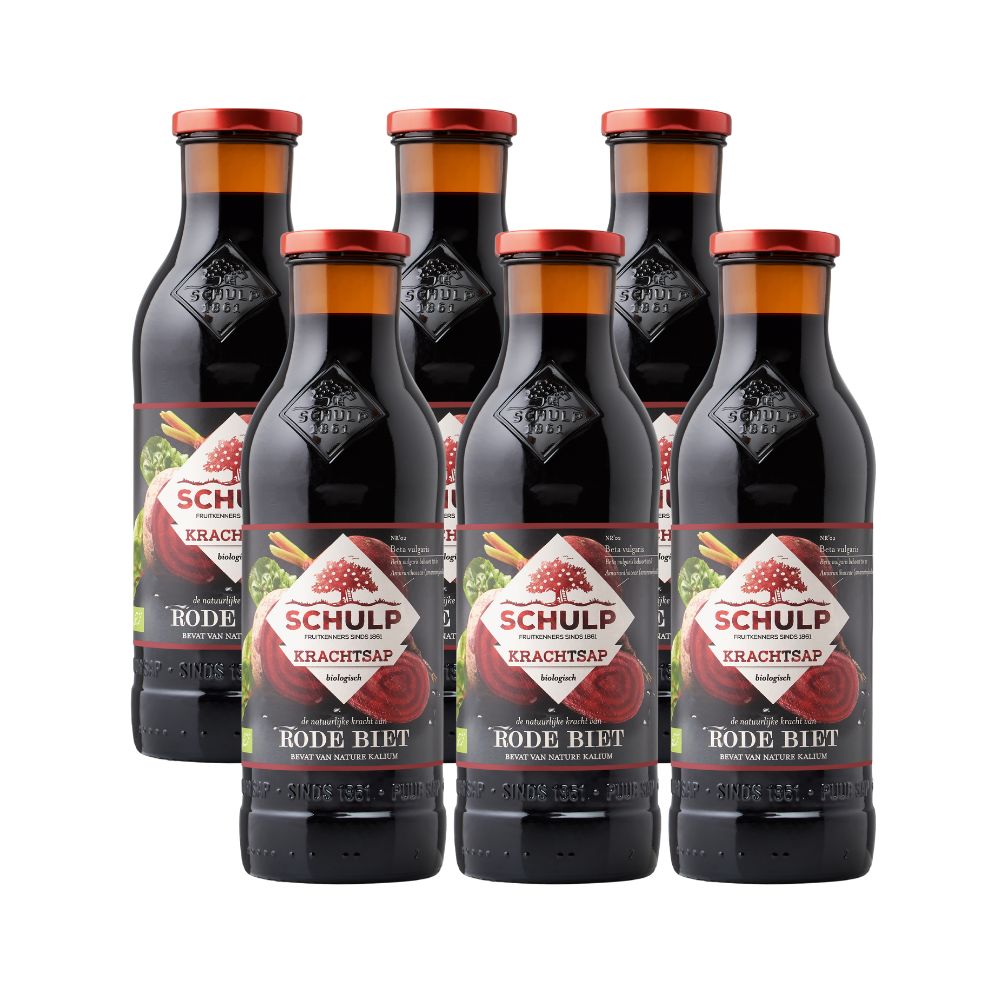 Schulp Krachtsap Rode Biet Puur Bio 6 Pack (6 x 750 ml)