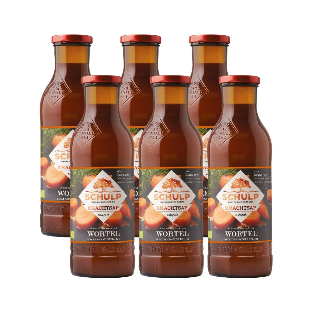 Schulp Krachtsap Wortel Bio 6 Pack (6 x 750 ml)