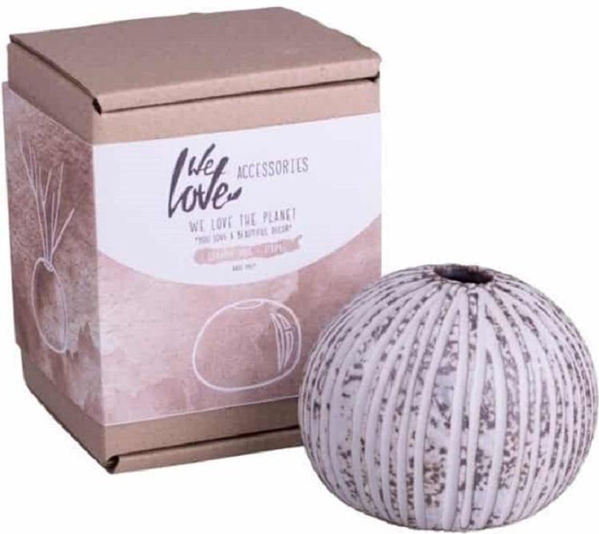 We Love Ceramic Vase Stripe For Diffuser Sticks (1 stuk)