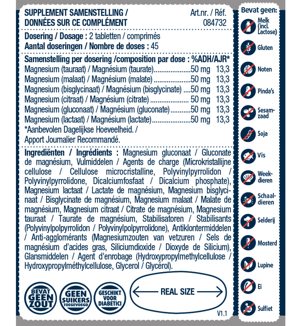 Lucovitaal Magnesium Super 6 Complex (90 tabletten)