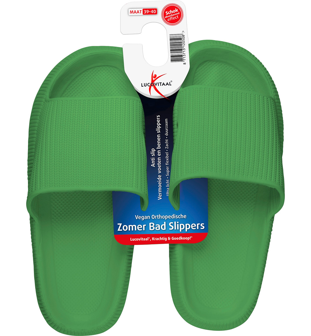 Lucovitaal Orth. Badslippers 39-40 Groen (1 paar)