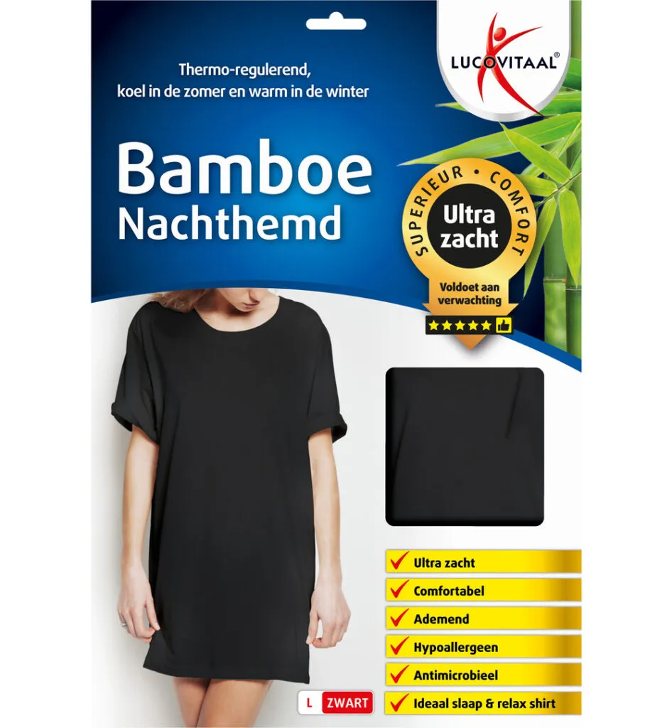 Lucovitaal Bamboe Nachthemd L (1 stuk)
