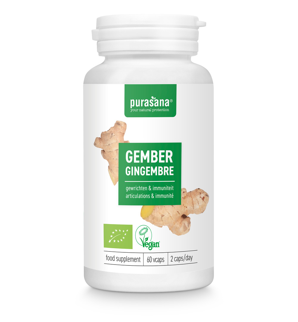 Purasana Gember 250 mg BIO (60 vega capsules) - image 5