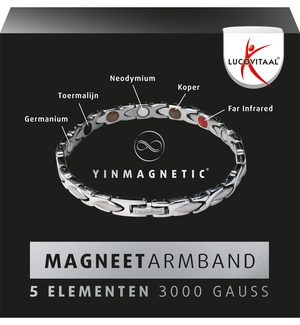 Lucovitaal Magneet Armband Zilver (1 stuk)