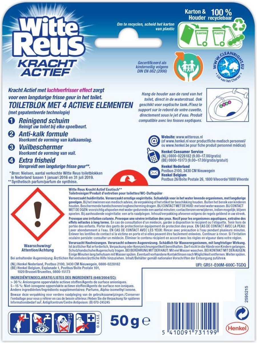 Witte Reus Kracht Actief Exotisch (50 gr)