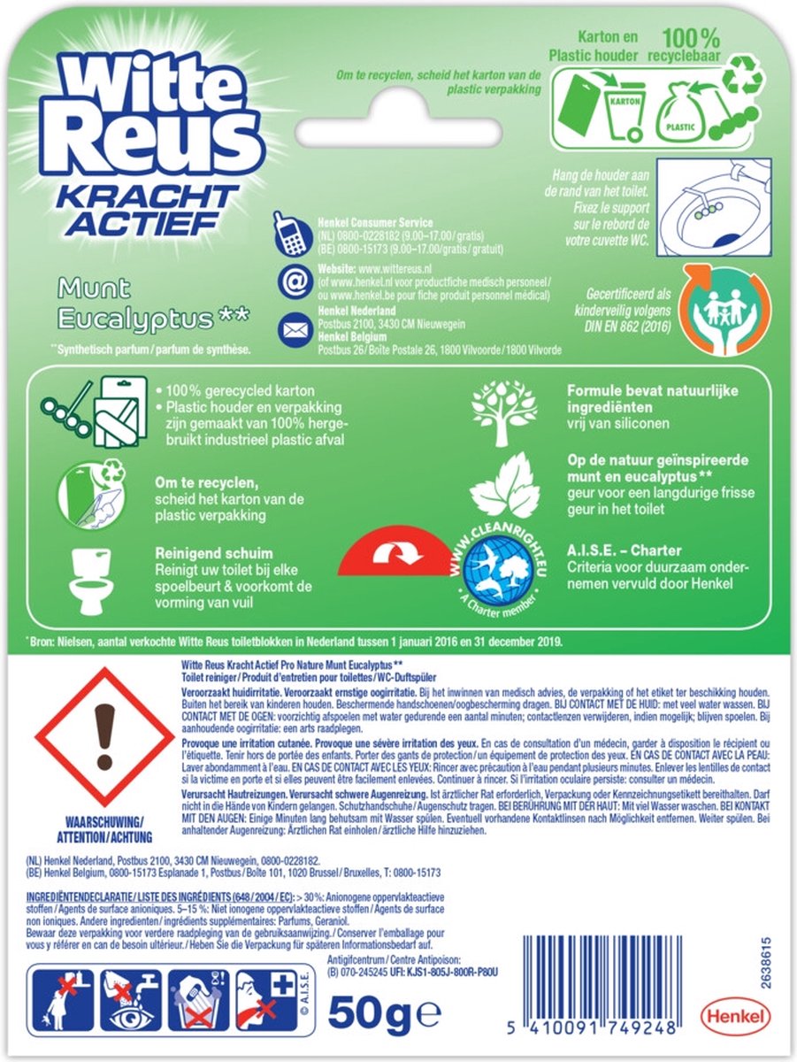 Witte Reus Pro Nature Munt Eucalyptus (50 gr)