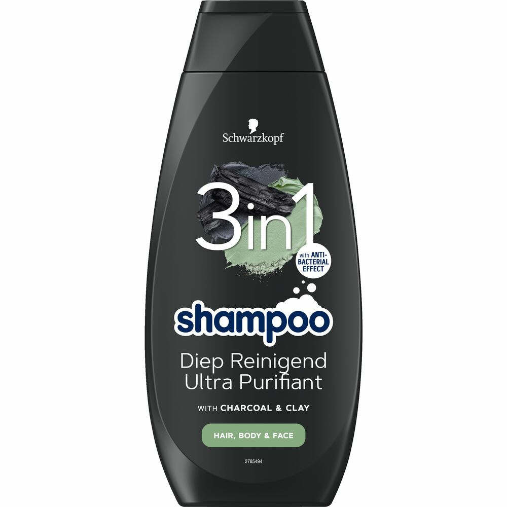 Schwarzkopf 3-in-1 Shampoo Diep Reinigend (400 ml)