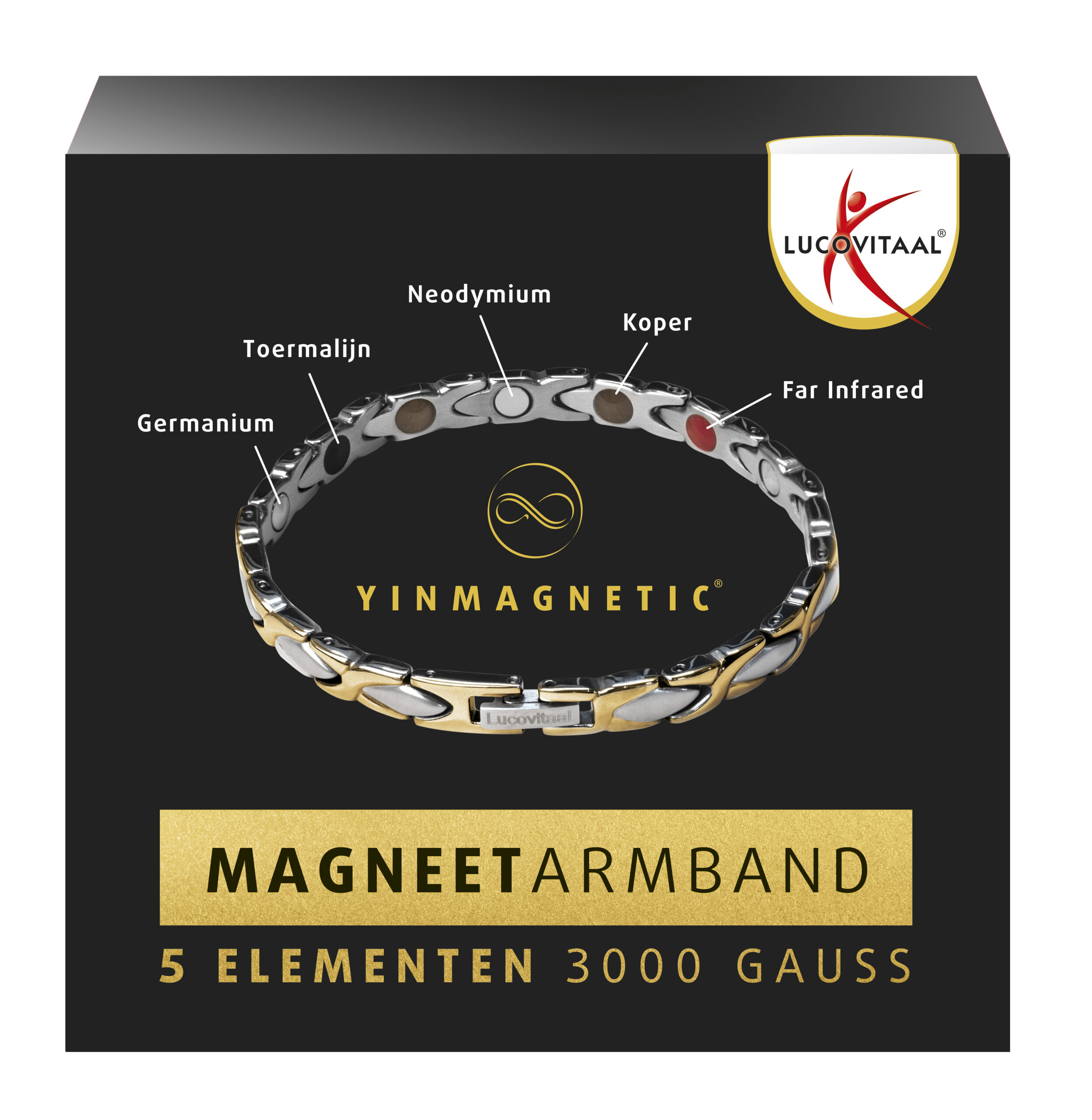 Lucovitaal Magneet Armband Bicolor (1 stuk)