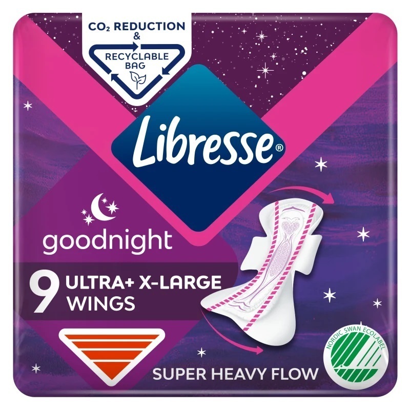 Libresse Goodnight Ultra Wings XL (9 stuks)