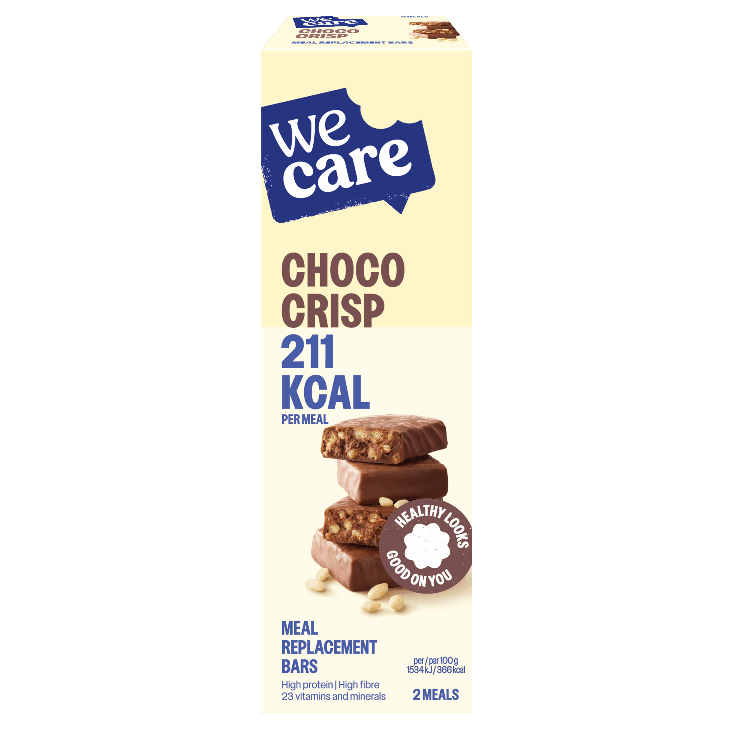 WeCare Bars choco crisp (116 gr)