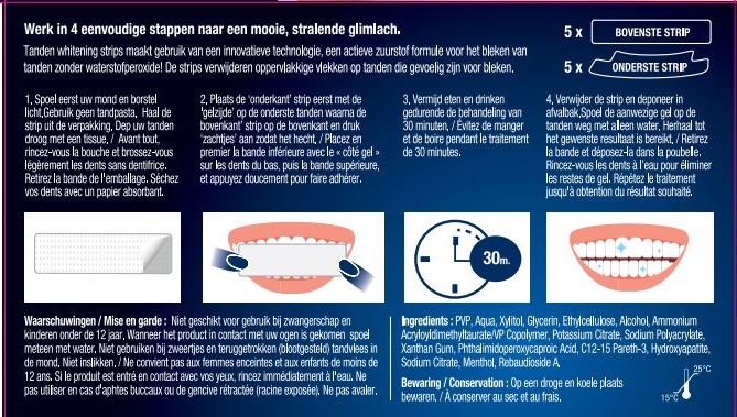 Lucovitaal Whitening Tandenstrips Mint (5 sets)