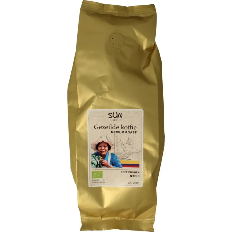 Sun Coffee Gezeilde Koffiebonen Medium Roast Bio (500 gr)
