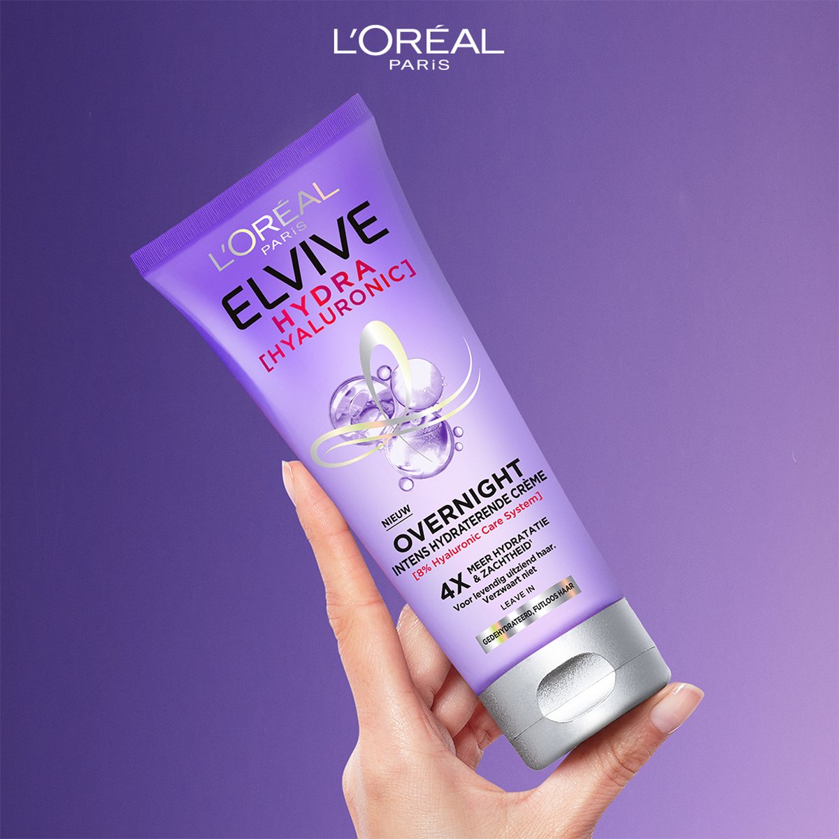 L'Oréal Elvive Hydra Hyaluronic Overnight Cream (200 ml) - image 2