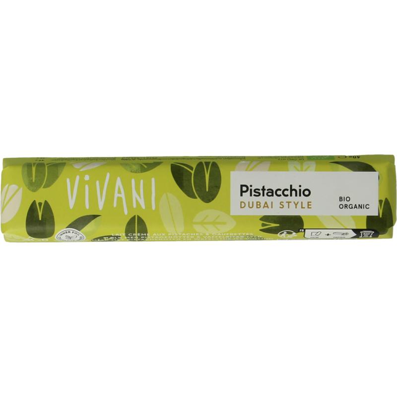 Vivani Chocolate To Go Pistacchio Dubai Style Bio (40 gr)