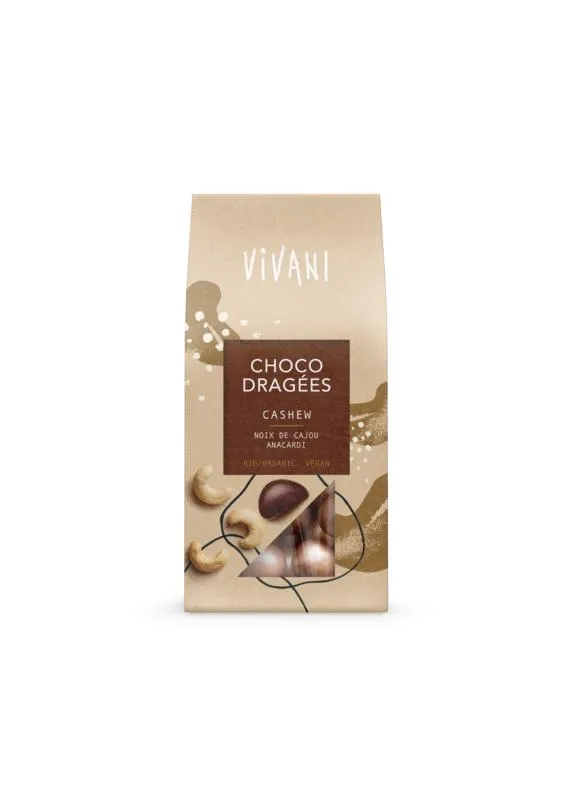 Vivani Choco Dragees Cashew Bio (75 gr)