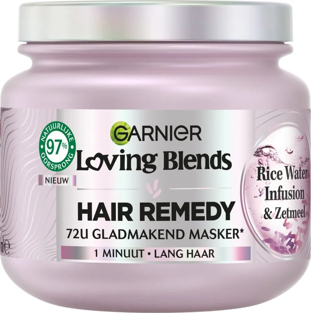 Garnier Loving Blends Rice Water Infusion - Glans & Zacht haarmasker (340 ml)
