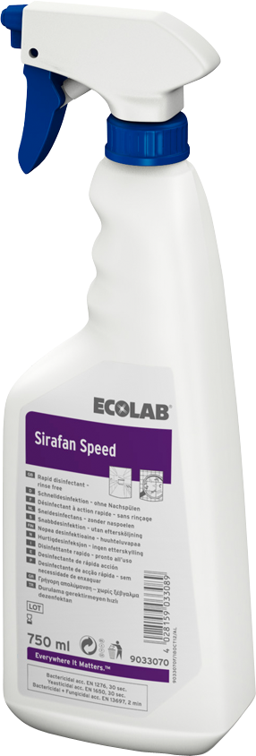 Ecolab Keuken Desinfectant Sirafan Speed (750 ml)