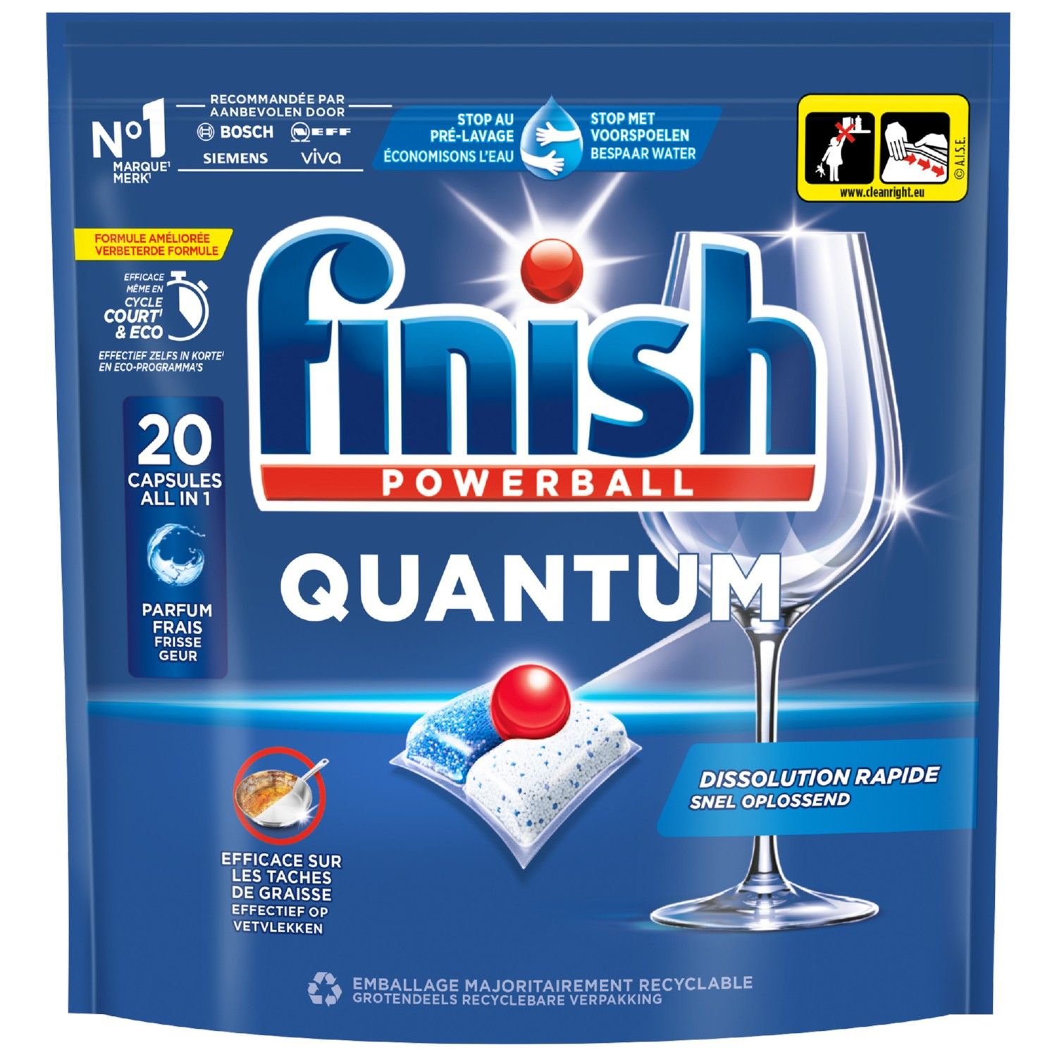 Finish Quantum Vaatwastablatten Regular (20 tabletten)