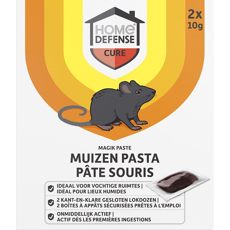 Home Defense Muizen Pasta Alfachloralose Kant-En-Klare Lokdoos 'Magik Paste' (2 stuks)