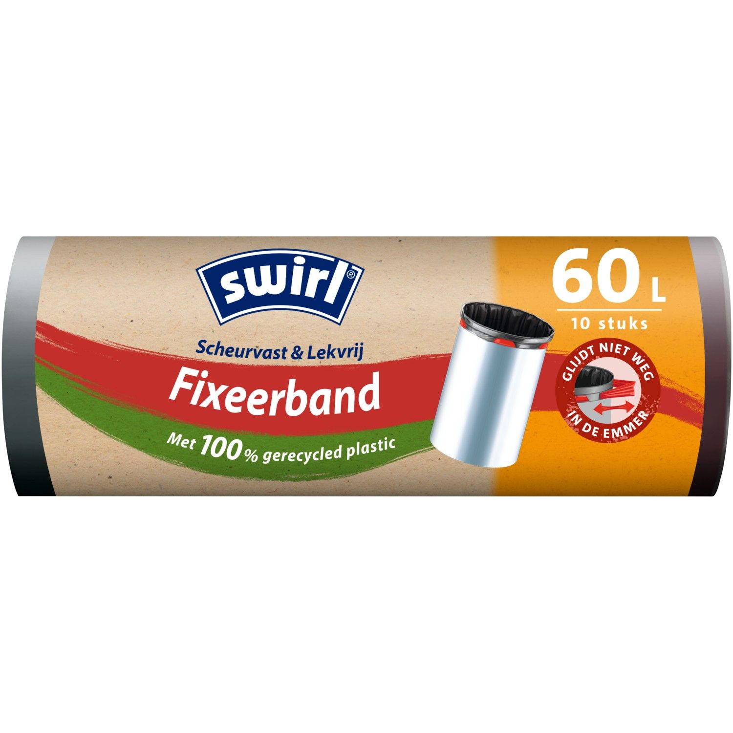 Swirl Pedaalemmerzak Met Fixeerband 60 Liter (10 stuks)