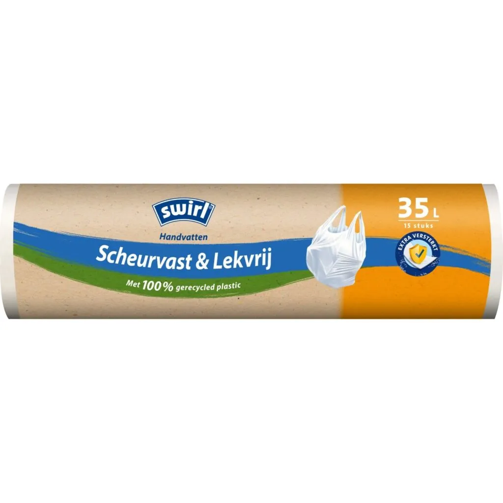 Swirl Scheurvast & Lekvrij Met Handvat 35 Liter (15 stuks)