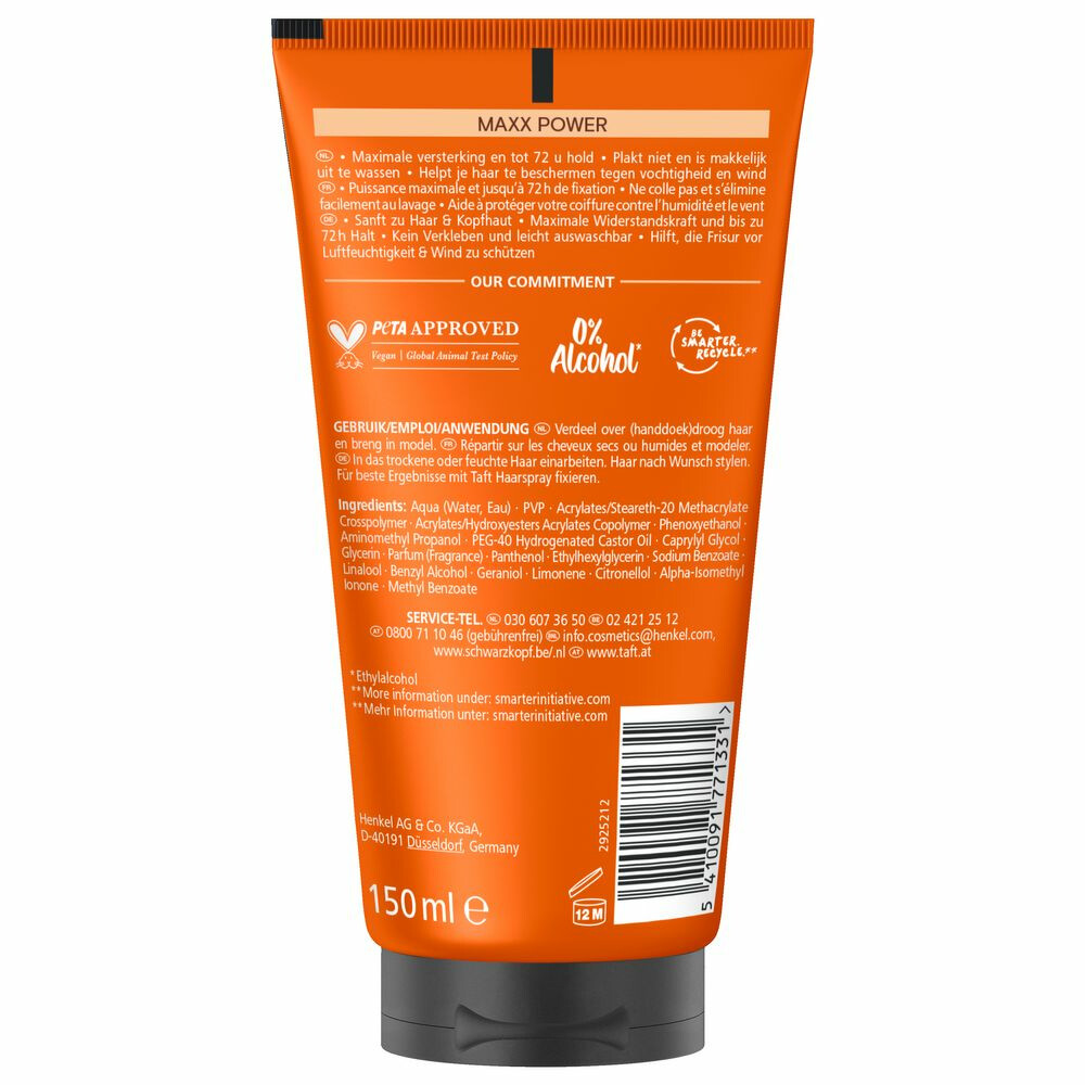 Taft Styling Gel - Maxx Power Hold 8 (150 ml)