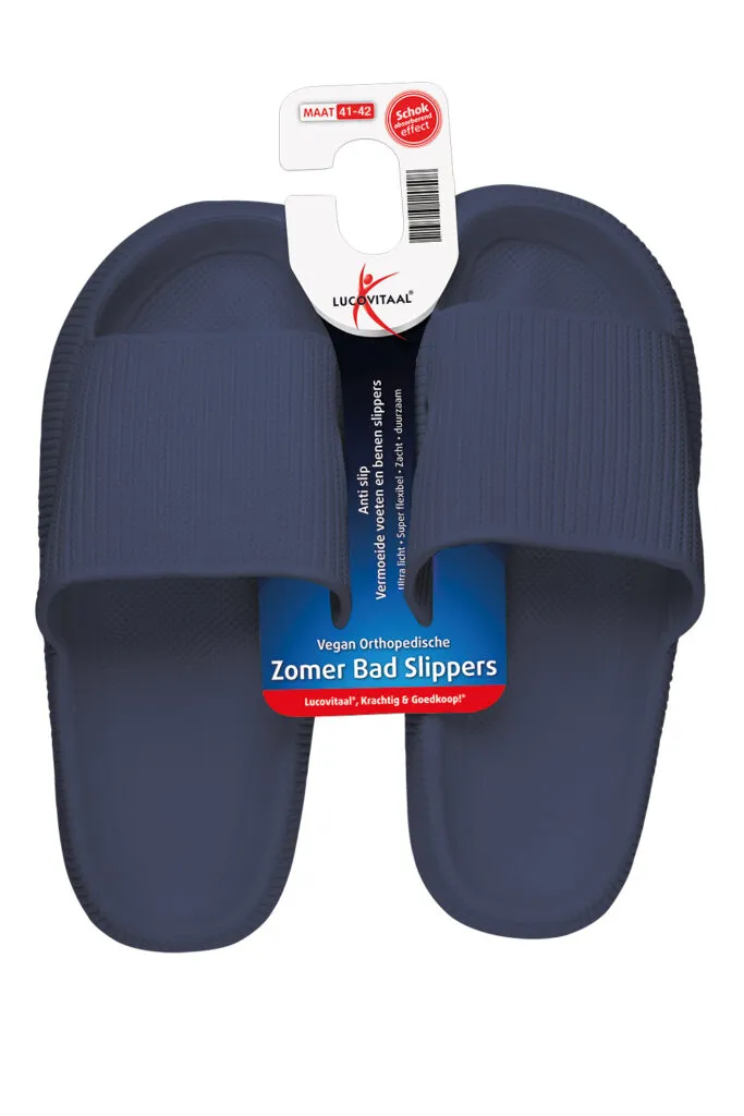 Zomer Badslipper 41-42 Donkerblauw (1 paar)