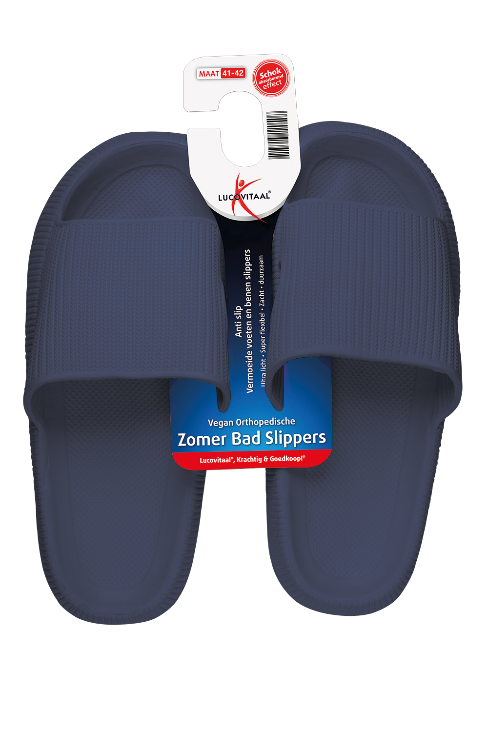 Zomer Badslipper 41-42 Donkerblauw (1 paar)